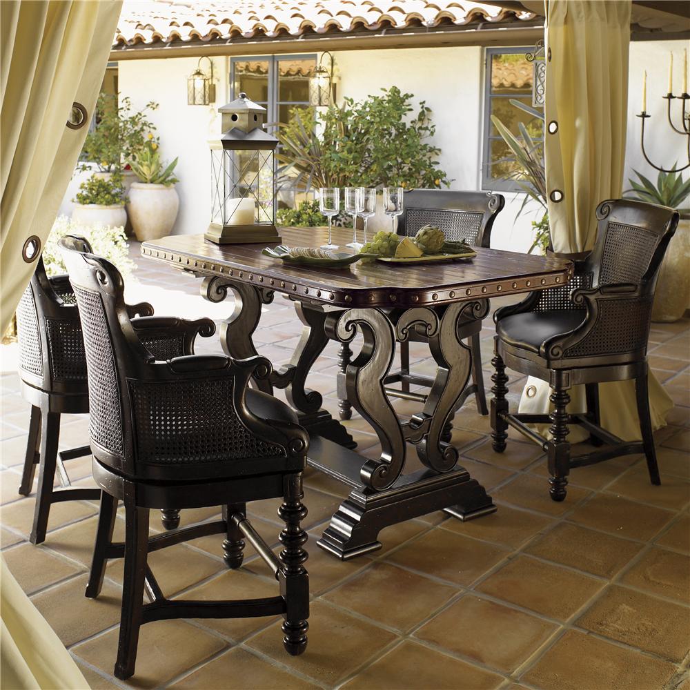 Tommy Bahama Home Kingstown Decorative Sienna Bistro Table Set | Hudson